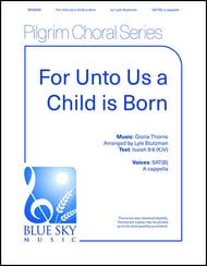 For Unto Us a Child Is Born SATB choral sheet music cover Thumbnail